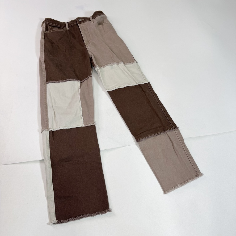 Hollister Ultra High Rise Dad Jeans Womens 28 Patchwork Colorblock 7R 31 Denim
